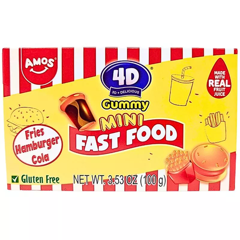 Amos 4D Mini Fast Food Gummy – 100g
