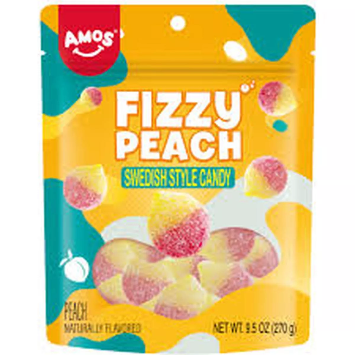 Amos Fizzy Peach Swedish Style Candy