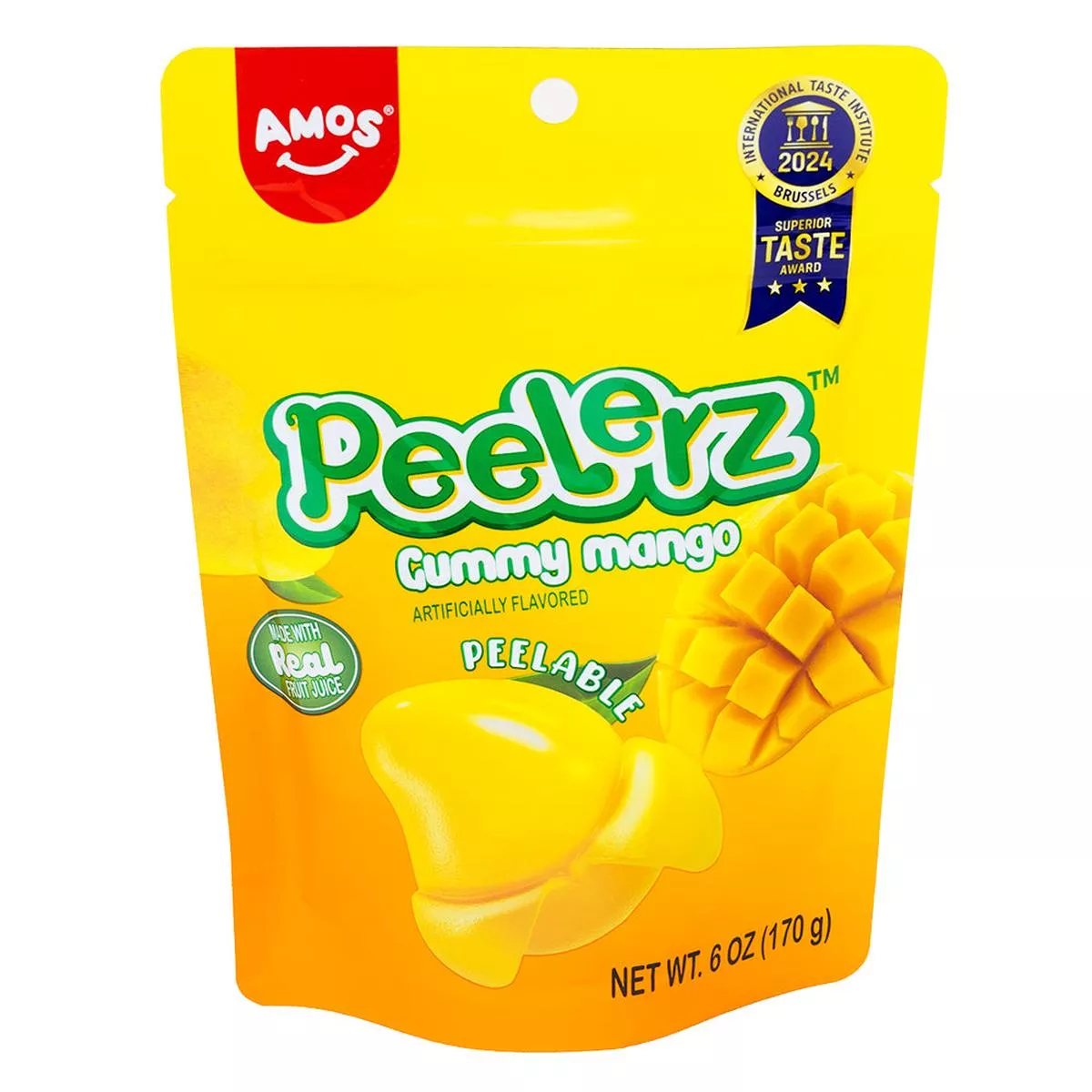 Amos Peelerz Gummy Mango 6oz – 12 Pack