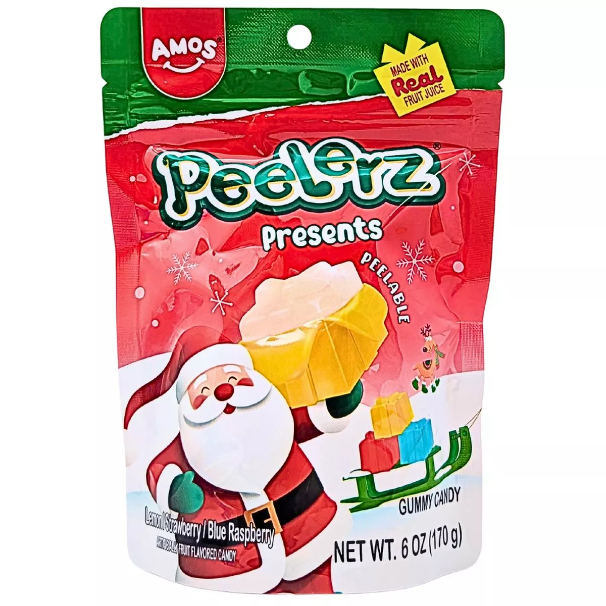 Amos Peelerz Holiday Gummy Presents 6oz – 12 Pack