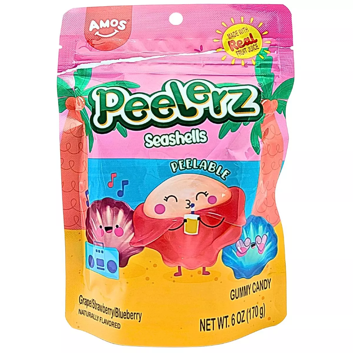 Amos Peelerz Seashells 6oz – 12 Pack