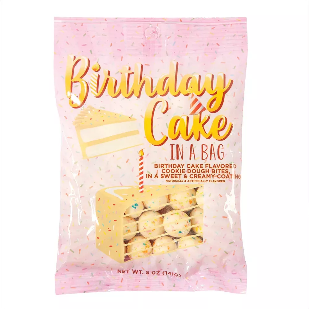 Amusemints Birthday Cake Dough Bites Peg Bag - 12 Count