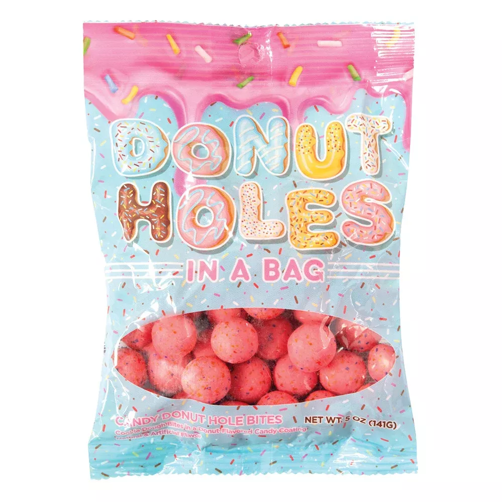Amusemints Donut Hole Bites Candy Peg Bag - 12 Count
