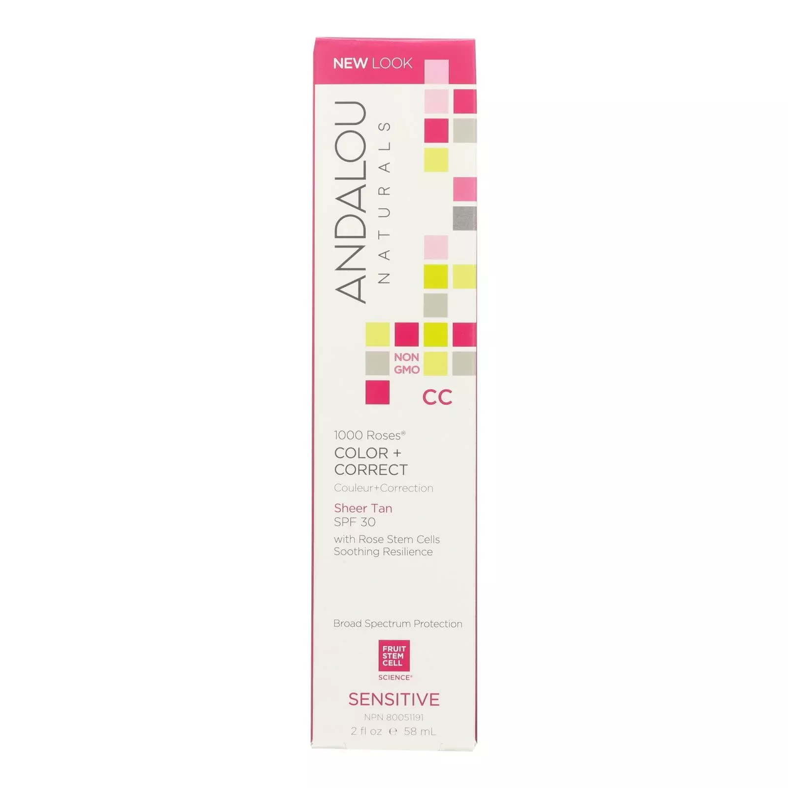 Andalou Naturals Color plus Correct - Sheer SPF 30 - Tan - 2 Ounce