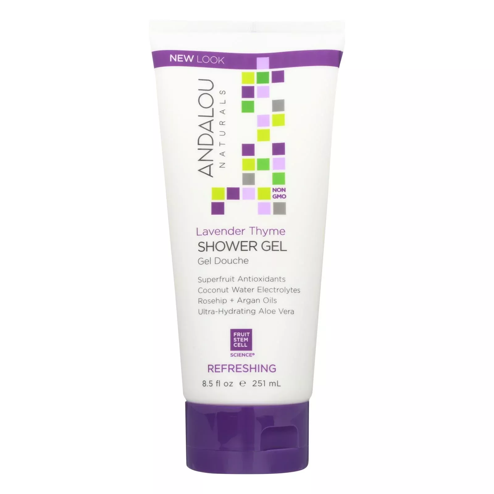Andalou Naturals Shower Gel - Lavender Thyme Refreshing - 8.5 fl Ounce