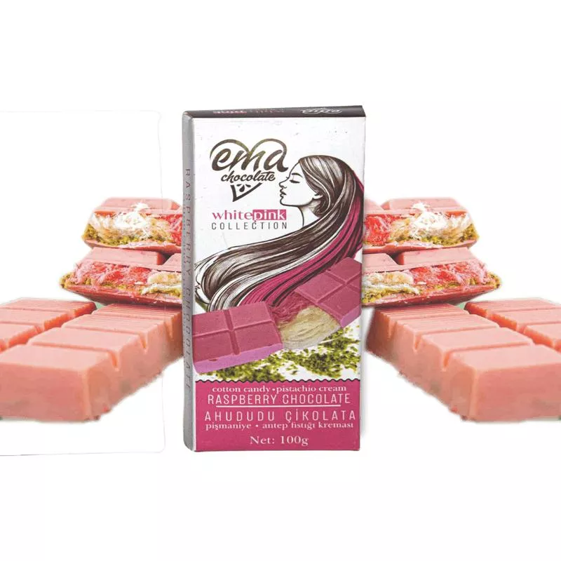 Angel Hair Raspberry Chocolate with Pistachio & Cotton Candy - 100gr