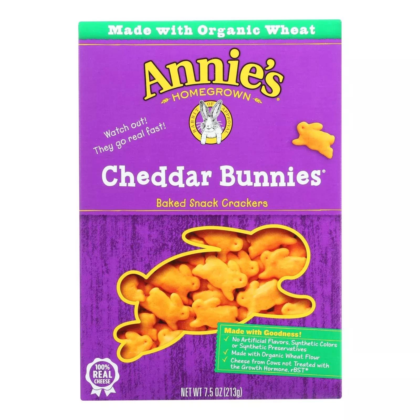 Annie's Homegrown - Snack Crackr Ched Bun - Case of 12-7.5 Ounce.