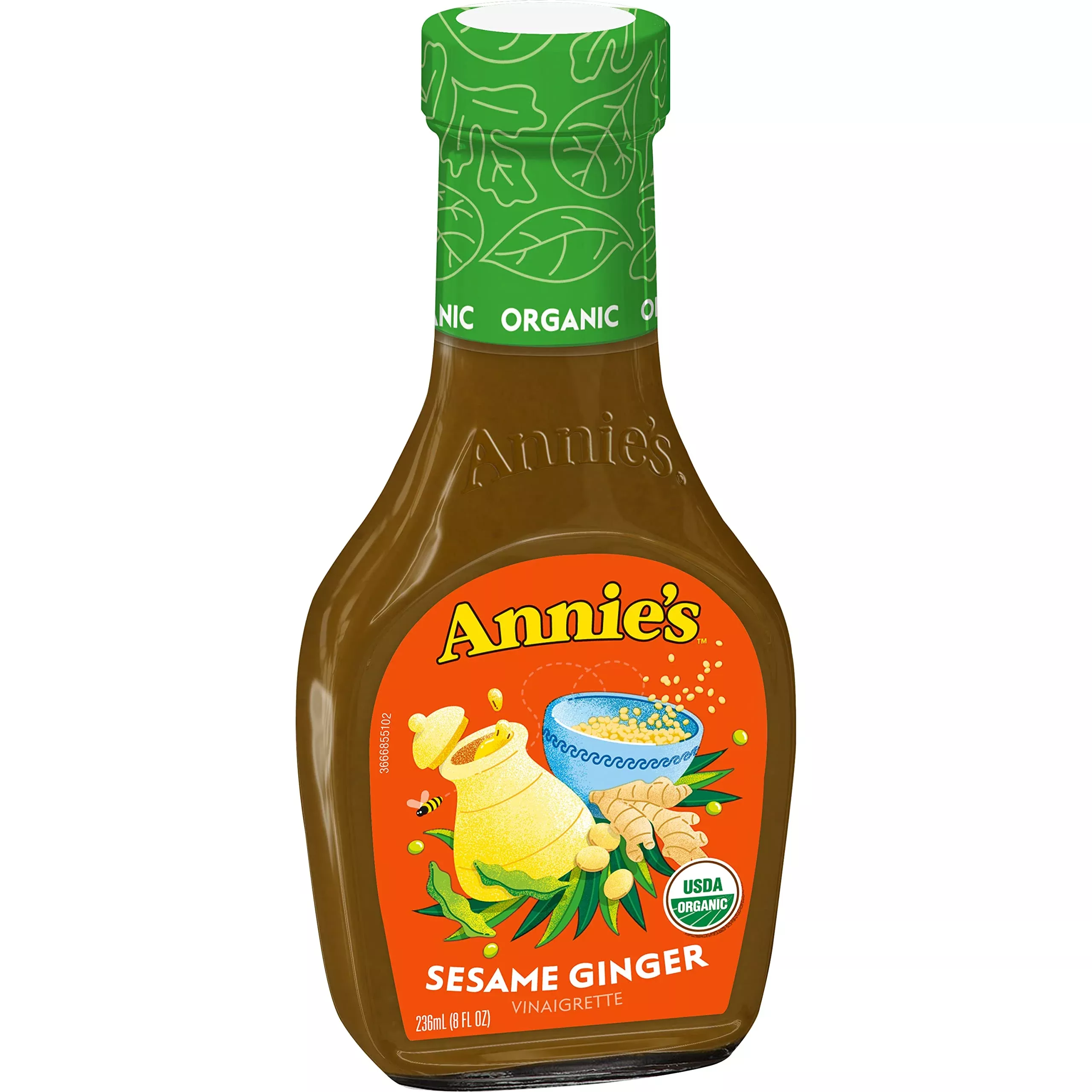 Annie'S Organic Sesame Ginger Vinaigrette Salad Dressing, 8 Oz.
