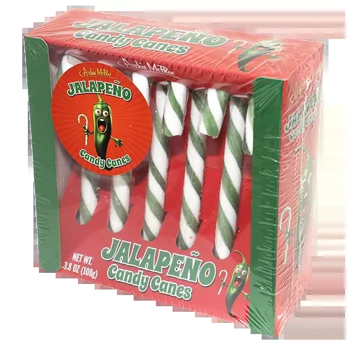 Archie McPhee Jalapeno 6 count Candy Cane 3.8 oz. Box