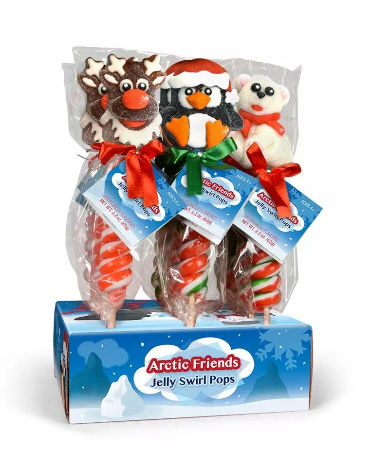 Arctic Friends Jelly Swirl Pops- 12 / Box