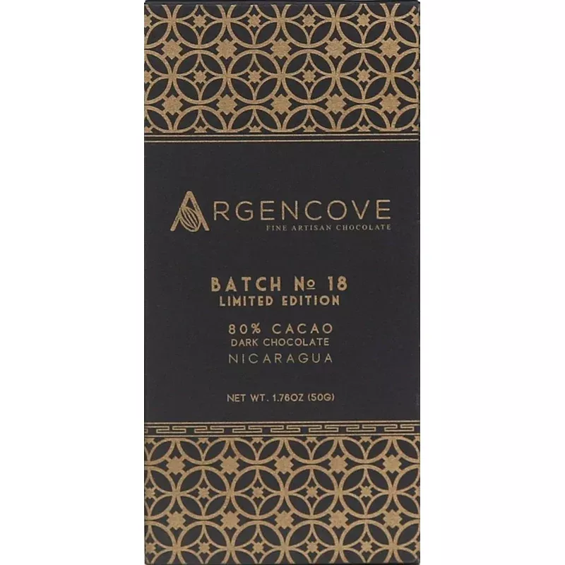 argencove – “batch no. 18” 80% dark chocolate – nicaragua