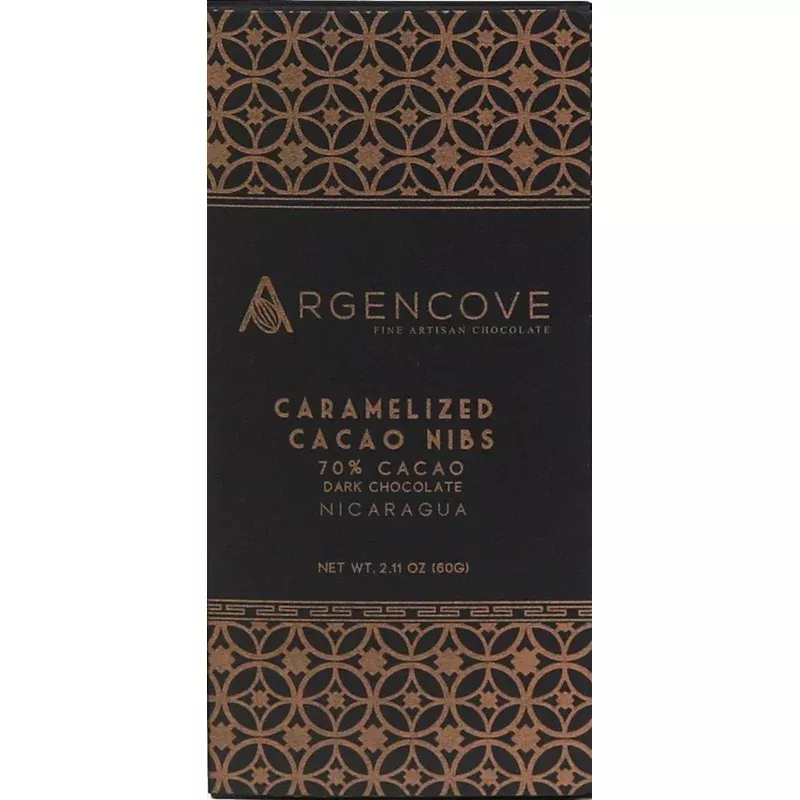 argencove – “caramelized cacao nibs” 70% dark chocolate – nicaragua
