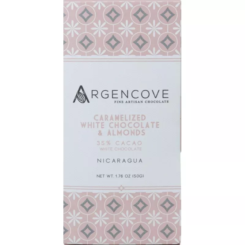 argencove – “caramelized white chocolate and almonds” 35% white chocolate – nicaragua (exp. 6/26))
