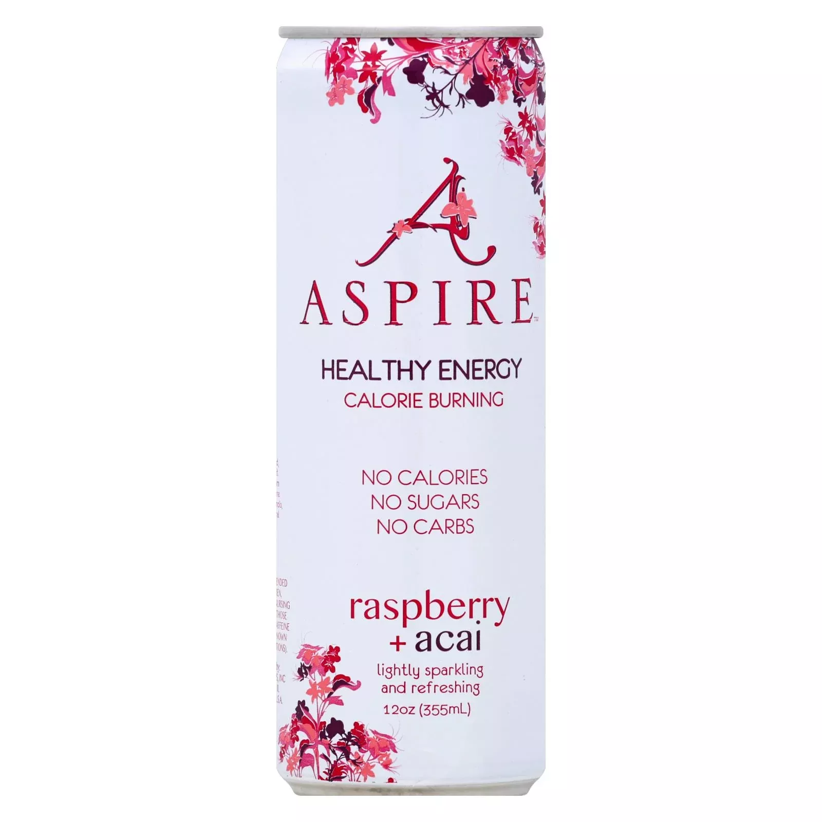 Aspire Healthy Energy - Sparkling Raspberry Acai - Case of 12 - 12 Ounce