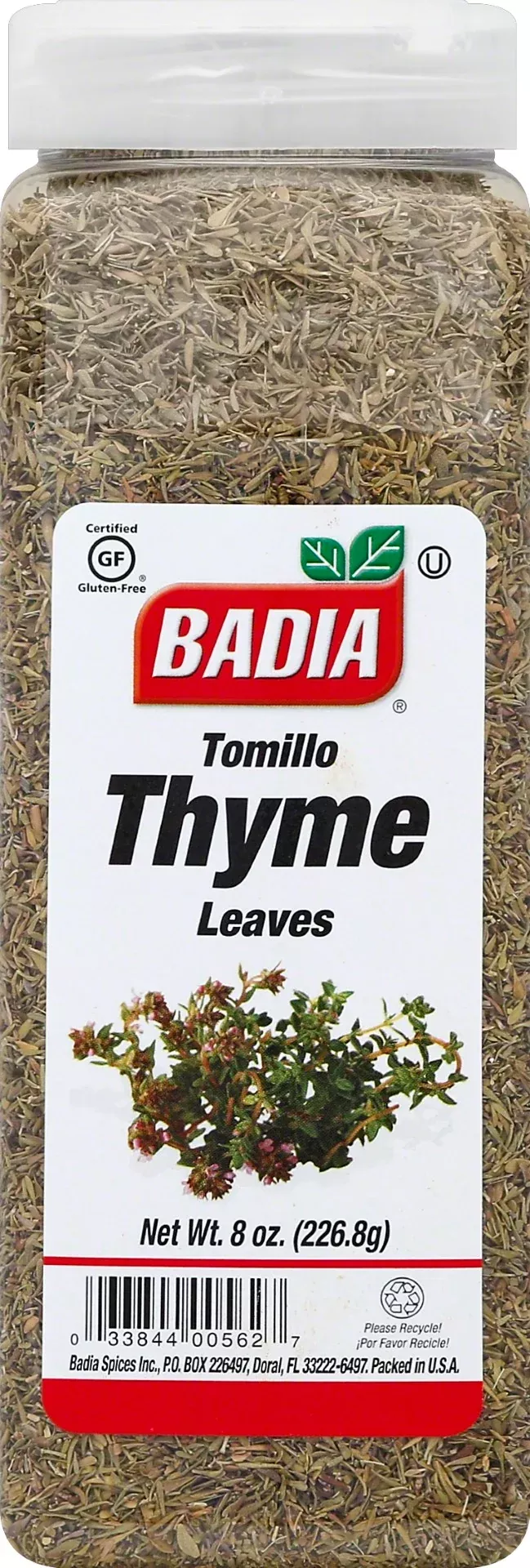 Badia Spices Badia Whole Thyme Leaves 8 Ounce Size - 6 Per Case