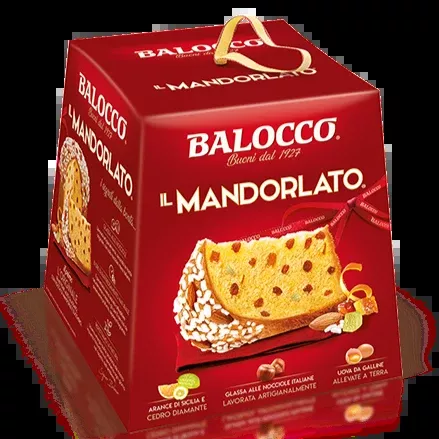 Balocco il Mandorlato Panettone with Almonds and Sugar, 1000g