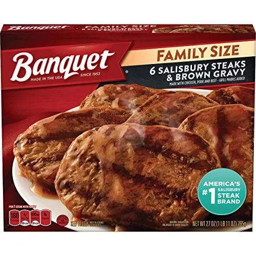 Banquet Salisbury Steak 28 oz Single Box