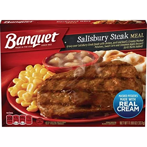 Banquet Salisbury Stk Dnr 11 oz Single Box