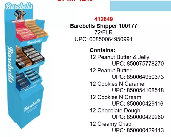 Barebells Protein Bars 6 Flavor Variety Shipper - 72ct