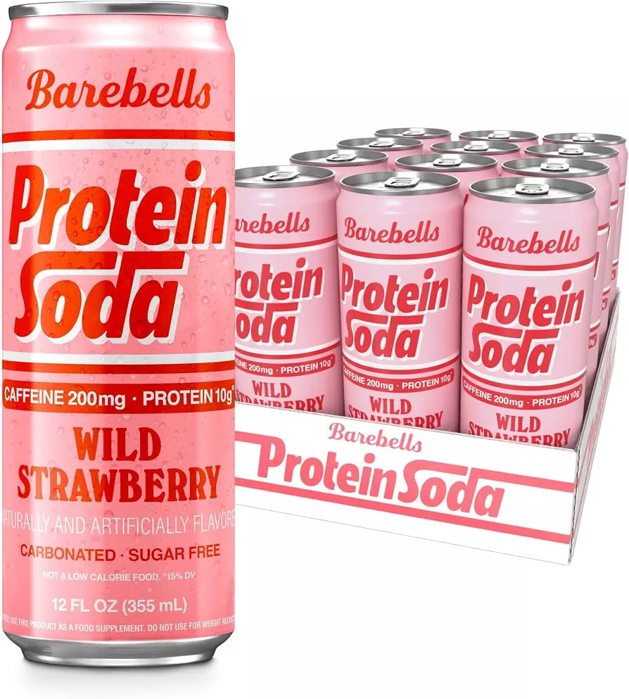 Barebells Protein Soda Wild Strawberry - 12 oz 12ct