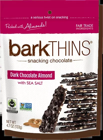 barkTHINS, Snacking Dark Chocolate, Almond with Sea Salt, 4.7 OZ