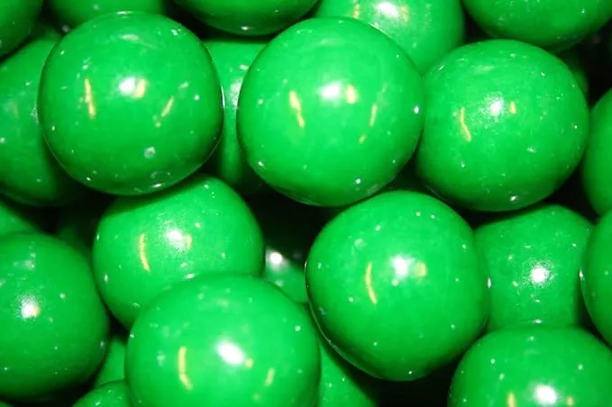 Bayside Candy 1" Large Gumballs - Colored Gumball Collection - Gumball Machine - Green Gumballs 1" Large (1Lb)