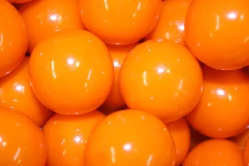 Bayside Candy 1" Large Gumballs - Colored Gumball Collection - Gumball Machine - Orange Gumballs 1" Large (1Lb)