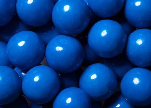 Bayside Candy 1" Large Gumballs - Colored Gumball Collection - Gumball Machine - Shimmer And Solid Colors (Blue Gumballs 1" Large, 2Lb)