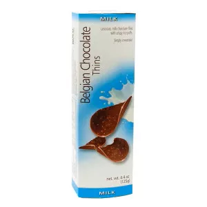 Belgian Chocolate Thins, Milk, 4.4 oz | 125g