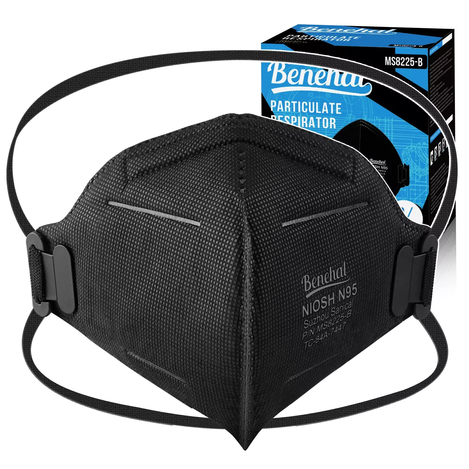 Benehal N95 Masks, NIOSH Approved Particulate Respirators, Pack of 10,