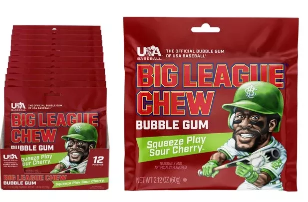 Big League Chew Sour Cherry Bubble Gum - 2.12 oz