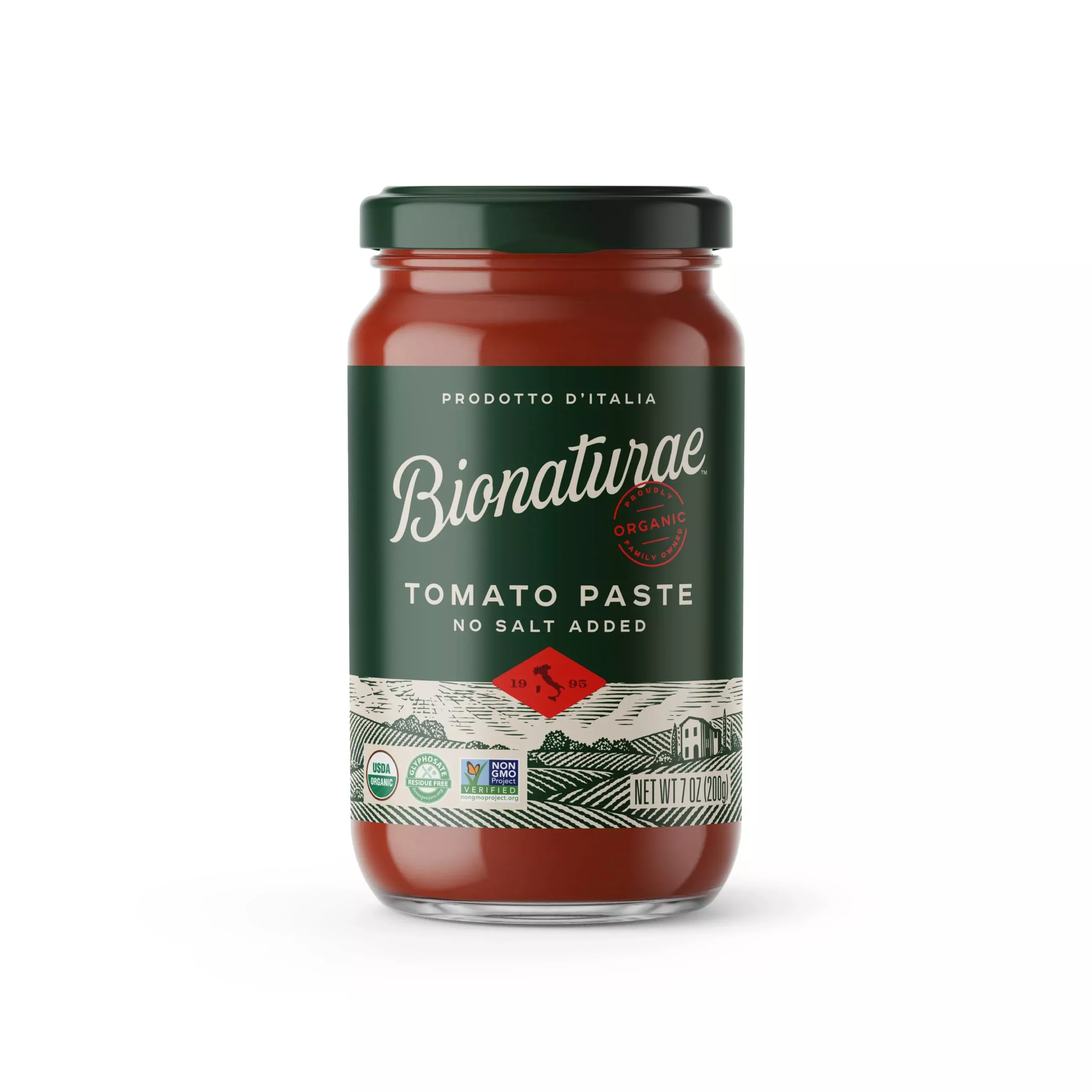 Bionaturae Organic Tomato Paste - No Salt Tomato Paste, Tomato Paste In A Jar, Keto Friendly, Non-Gmo, Usda Certified Organic, N