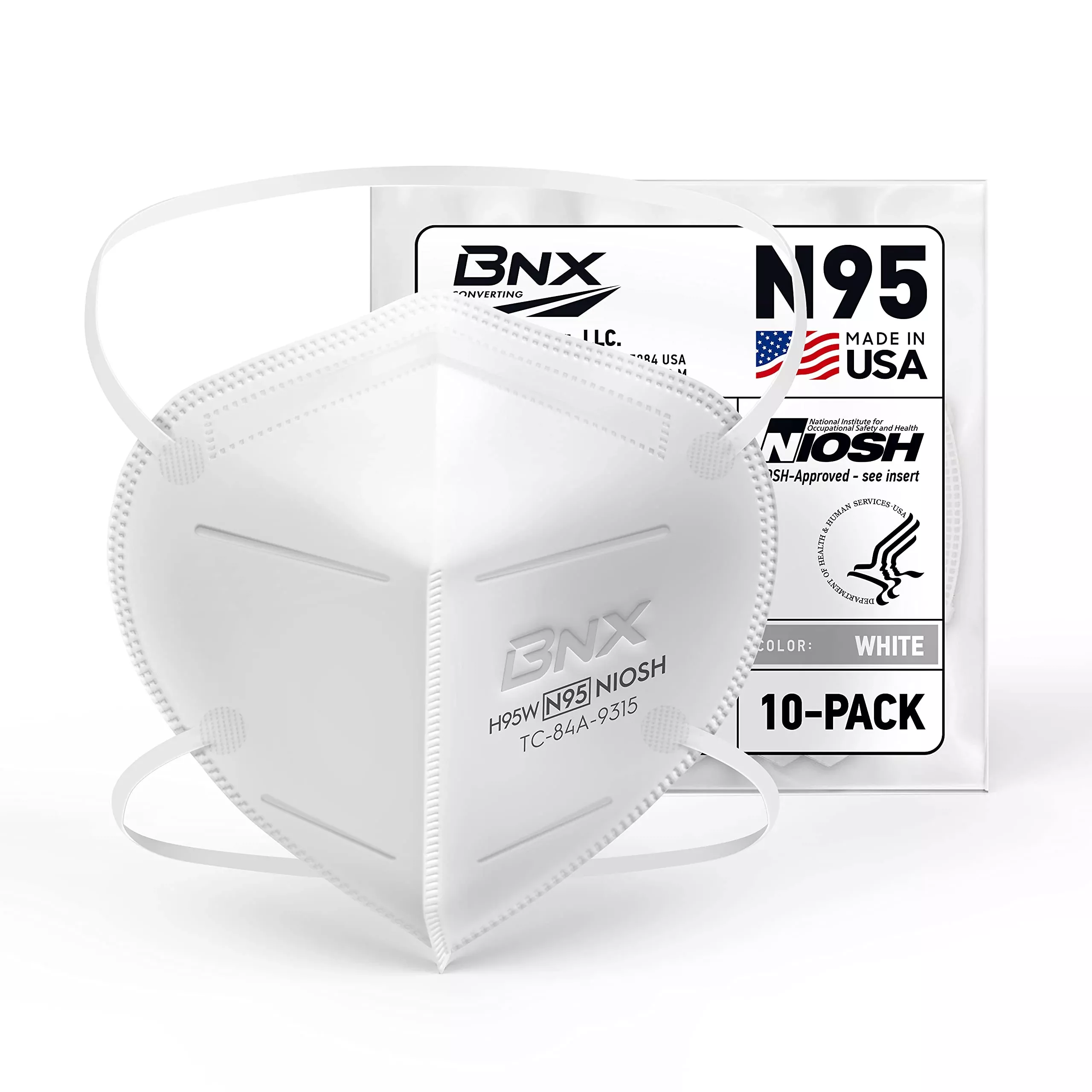 Bnx N95 Mask Niosh Certified Made In Usa Particulate Respirator Protec