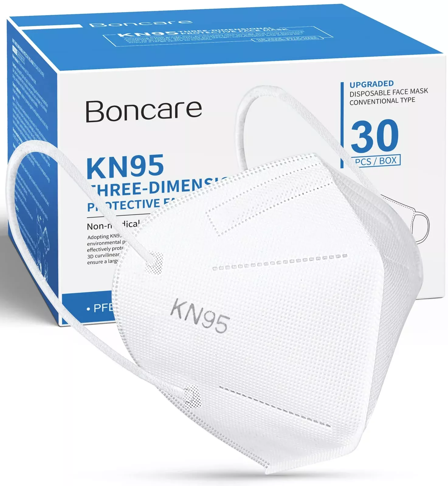 Boncare Kn95 Face Mask 30 Pcs, 5-Layer Face Mask For Men & Women, Upda
