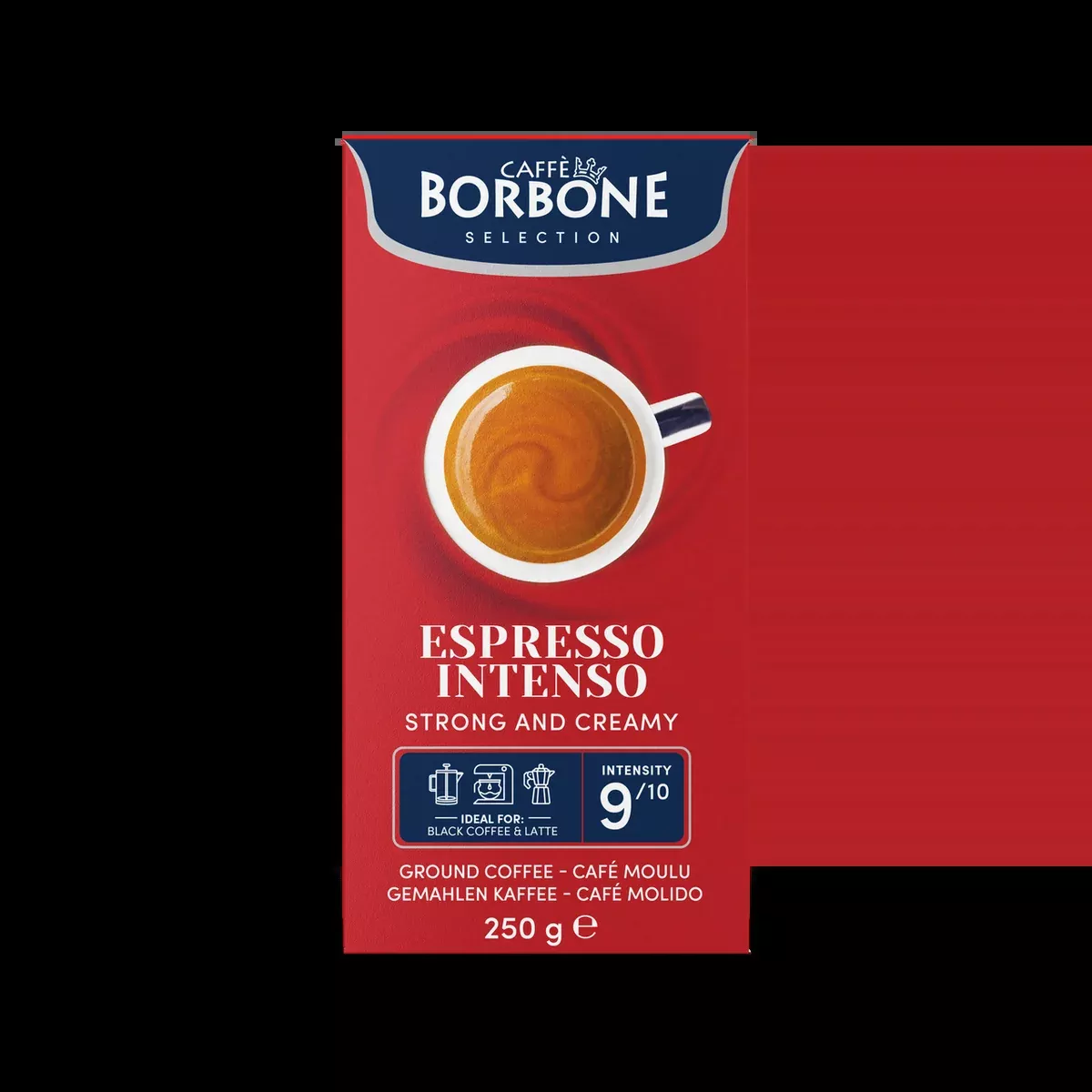 Borbone Espresso Intenso, 9/10 Intensity Ground Coffee, 8.8 oz |250g