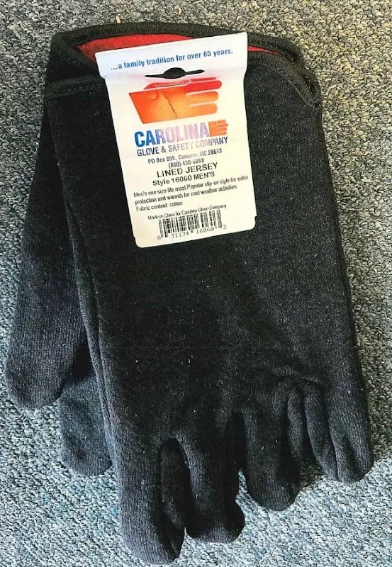 Boss Brown Jersey Work Gloves Red Fleece Lined - Large