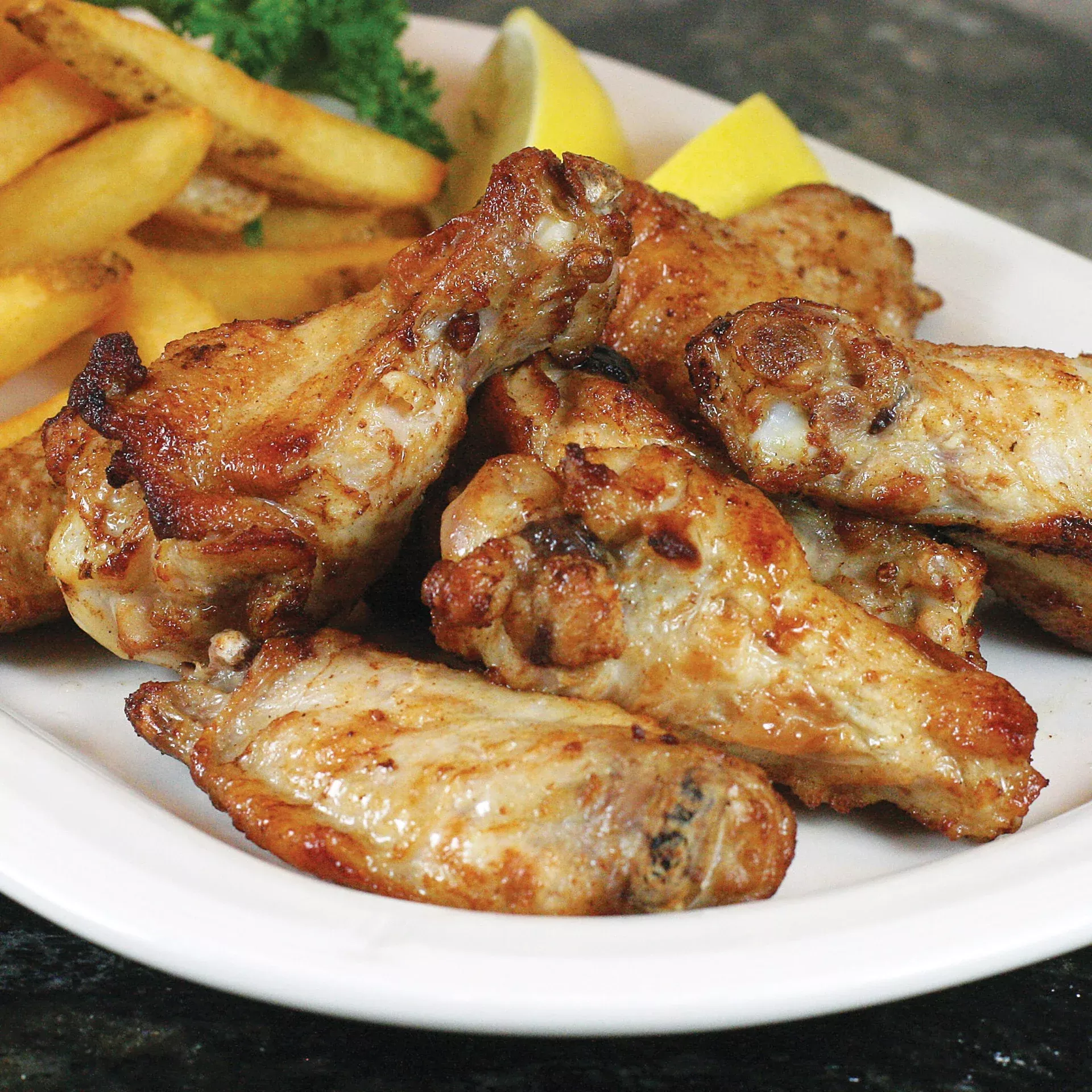 Brakebush(r) Oven Roasted Wings Fully Cookedbakeable Unbreaded Bone in Chicken Wings 6 Pound