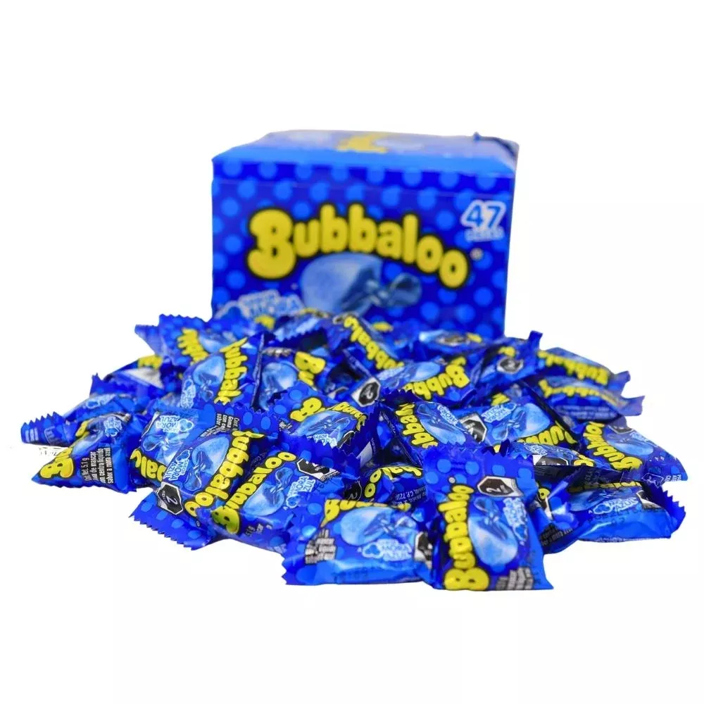 Bubbaloo Blueberry Liquid Filled Bubblegum - 47ct