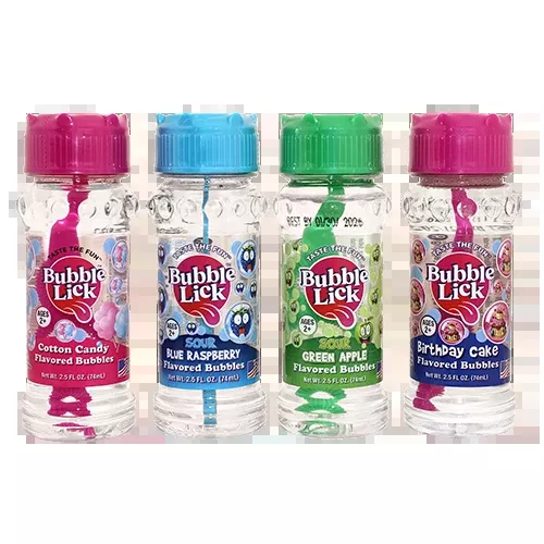 Bubblelick Fruit Flavored Bubbles Assorted 2.5 oz. Bottle