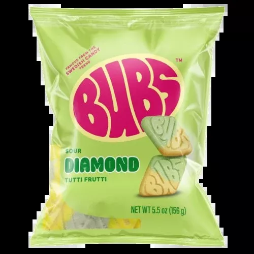 Bubs Sour Diamond Tutti Frutti 5.5 oz. Bag