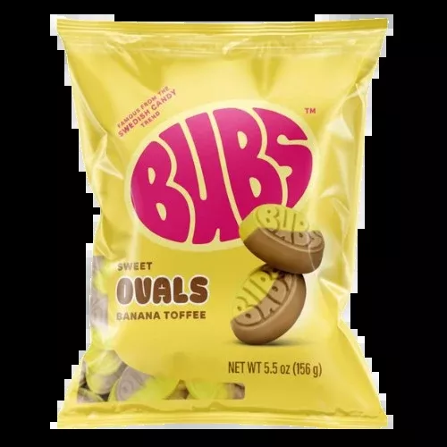 Bubs Sweet Ovals Banana Toffee 5.5 oz. Bag