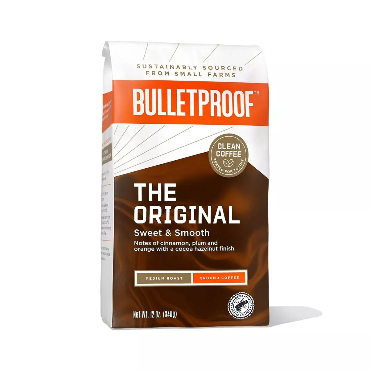 Bulletproof Original Medium Roast Ground Coffee, 12 Ounces, 100% Arabica Coffee Sourced From Central And South America