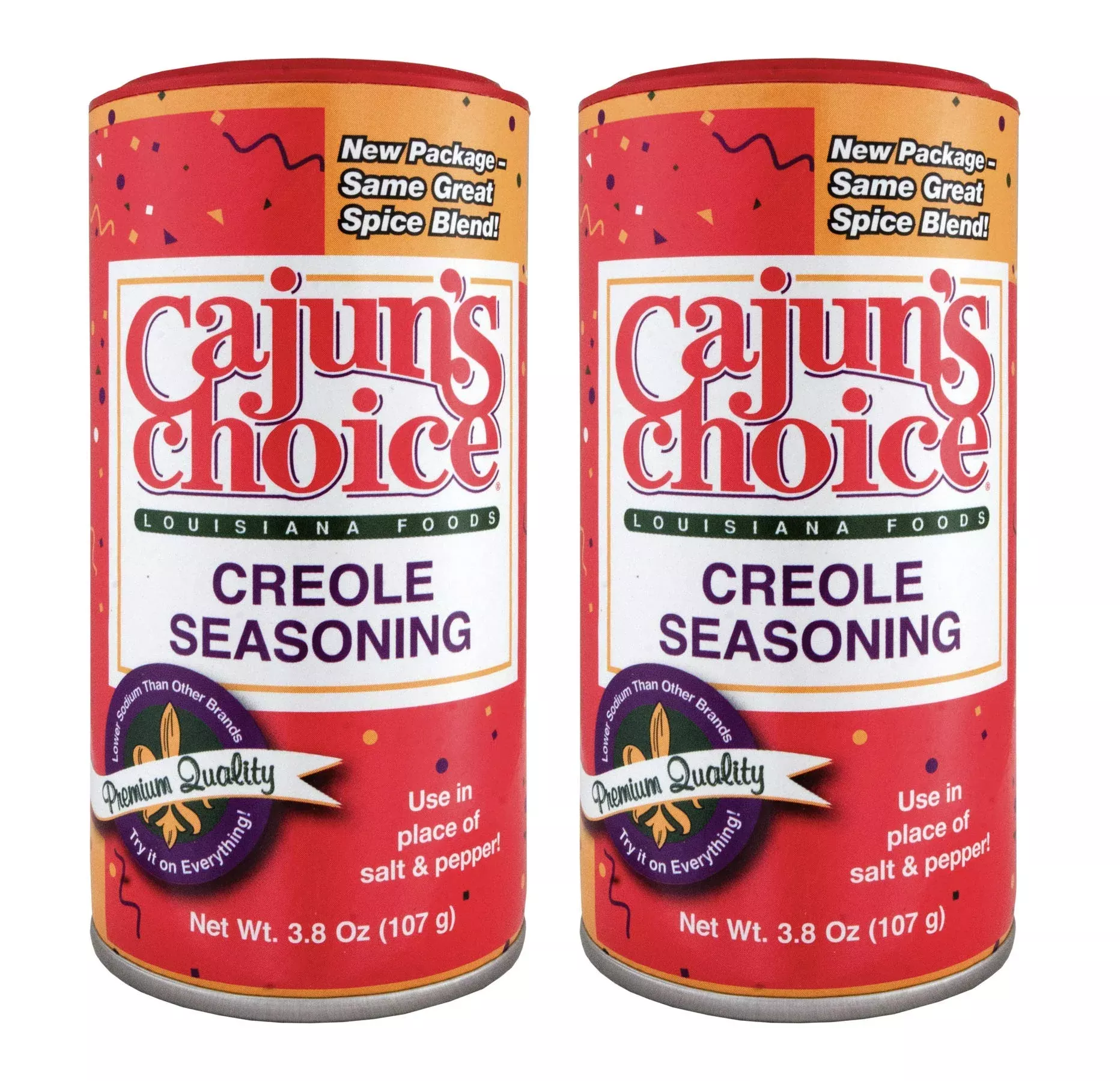 Cajuns Choice Creole Seasoning 3.8 Oz (Pack Of 2) - Use For Grilling Or Cooking Fish, Chicken, Pork, Steak, Vegetables, Burgers,
