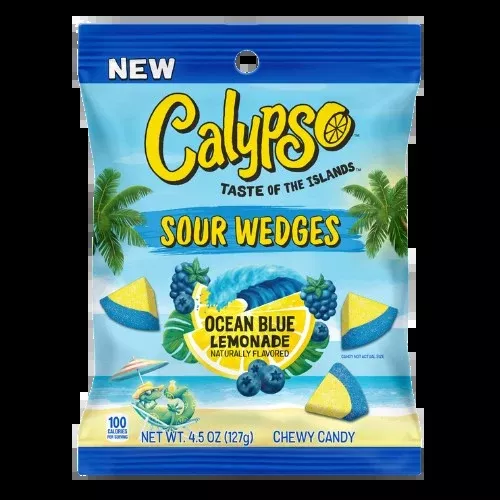 Calypso Sour Wedges Ocean Blue 4.5 oz. Bag