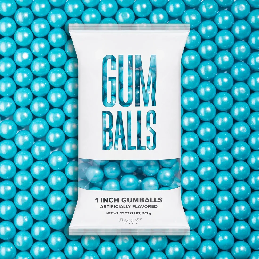 Candy Envy 1" Gumball Shimmer Light Blue 2LB
