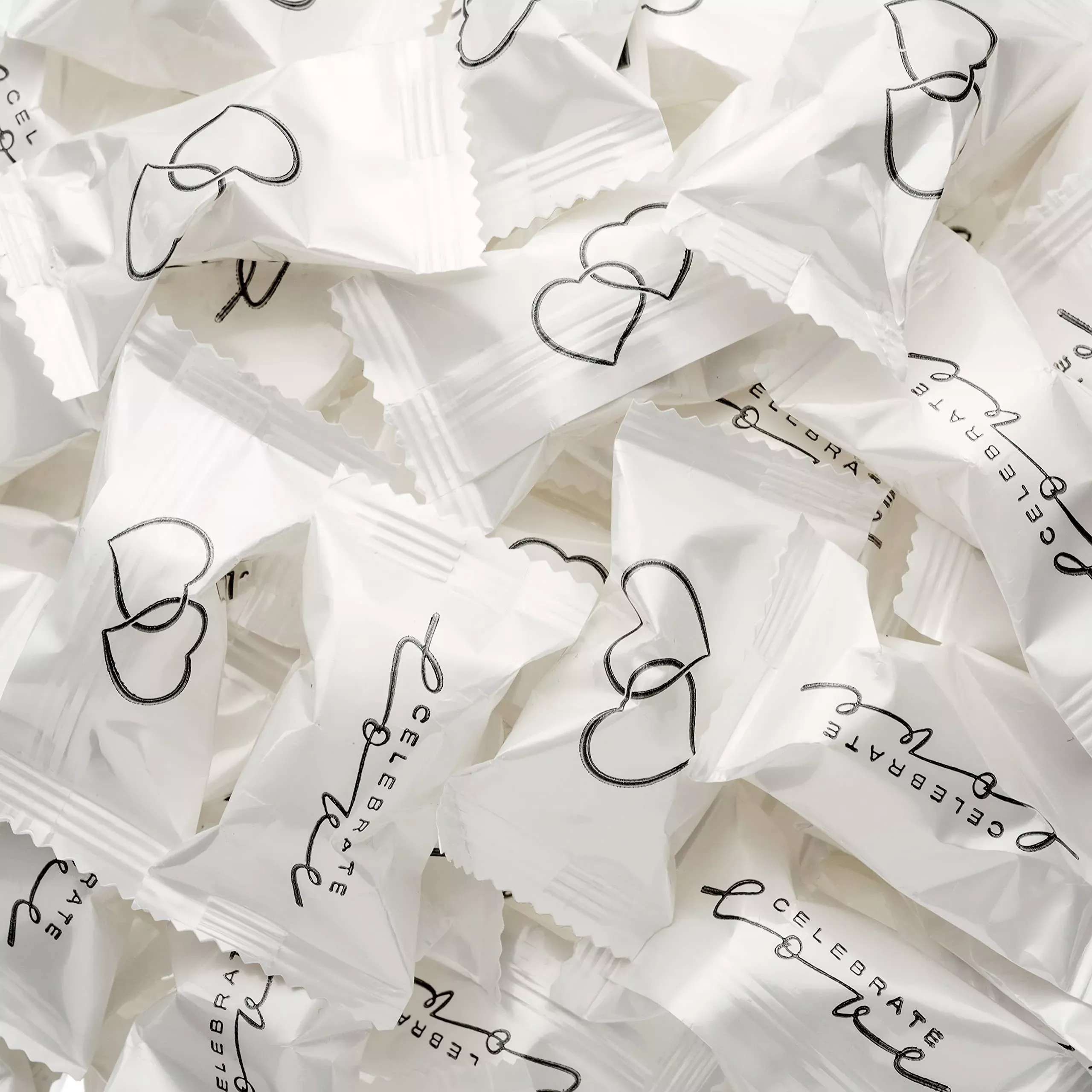Celebrate Love Buttermints - 13 Oz. Bag - Approximately 100 Individually Wrapped Mints - Wedding, Anniversary, Love Candy