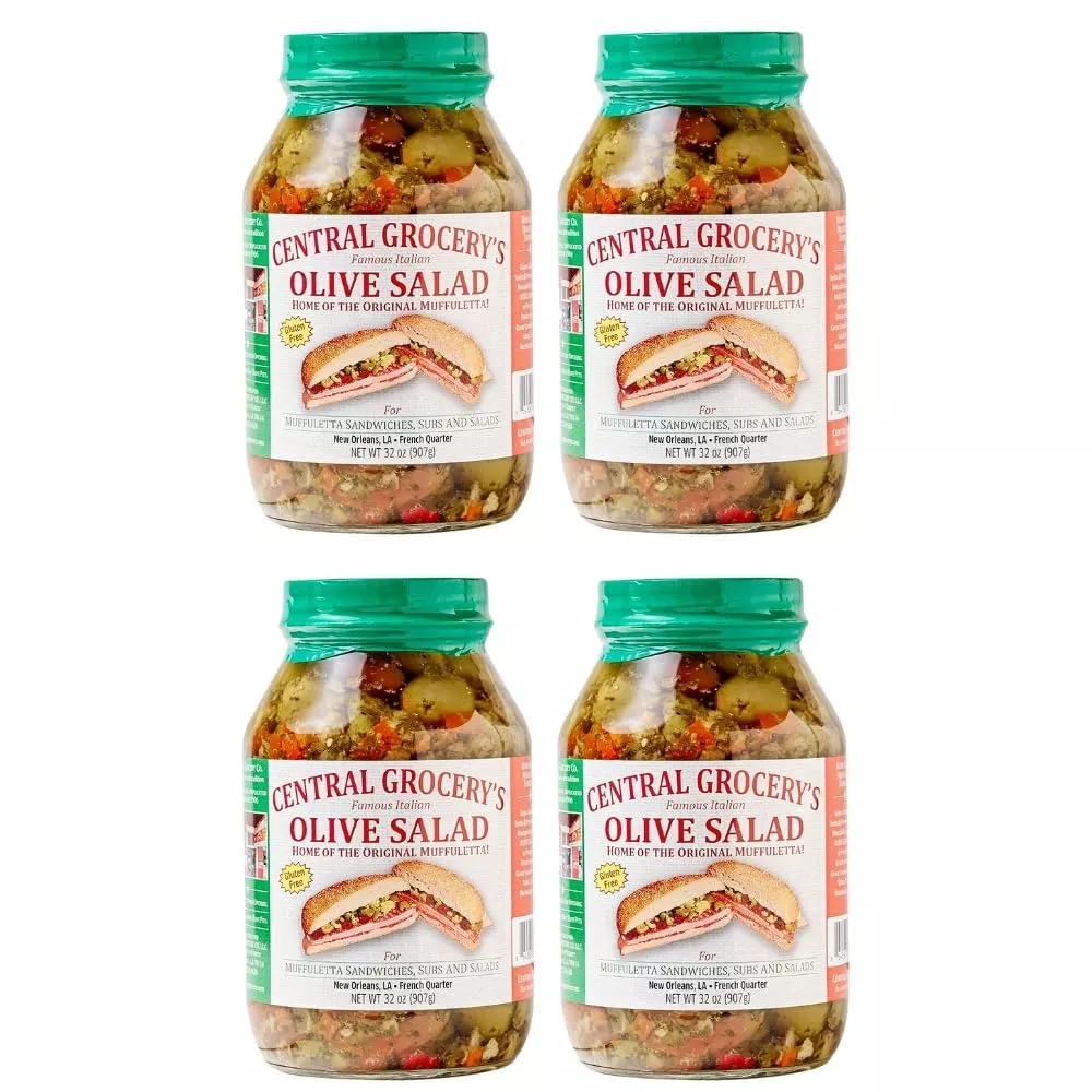 Central Grocery Olive Salad 32 Oz (4 Pack)
