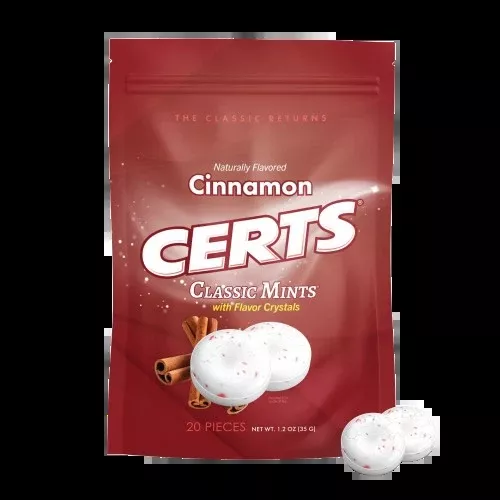 Certs Cinnamon Mints 1.2 oz. Bag
