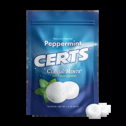 Certs Peppermint Mints 1.2 oz. Bag