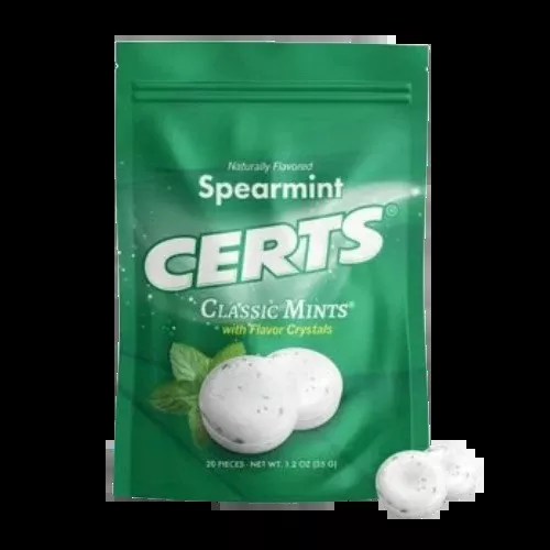 Certs Spearmint Mints 1.2 oz. Bag